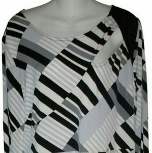 Lane Bryant Geometric Max Studio Sleeveless Printe